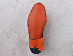 レザーオールソール （黒・濃茶・茶・無色　※写真は茶）